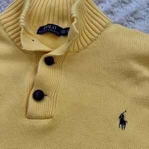 Polo Ralph Lauren Yellow Button Up Sweater